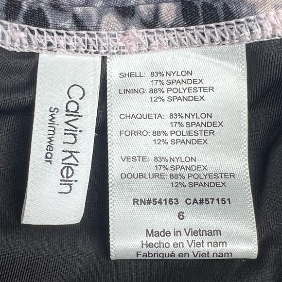 Calvin Klein Blush Snake High-Neck Halter One-Piece Swimsuit - Picture 9 of 10